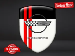 Corvette Étiquettes Affaires Résistantes Stylées Personnalisées